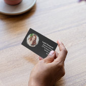 ブラックフォトQRコードソーシャルメディア 名刺