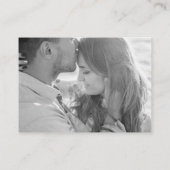 ブラックフォトQRコード結婚のミニRSVPカード ノートカード (裏面)