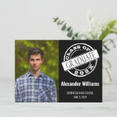 ブラックフォモダント卒業パーティー 招待状 (スタンド正面)