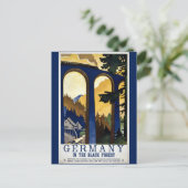 ブラックフォレストのドイツヴィンテージ復元 ポストカード (スタンド正面)