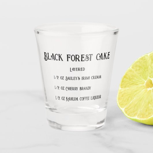 ブラックフォレストケーキノベルティショットグラス ショットグラス (正面)