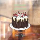 ブラックフォレストケーキ漫画イラストレーション ウィンドウサイン (シート2)