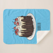 ブラックフォレストケーキ漫画イラストレーション シェルパブランケット (正面(横))