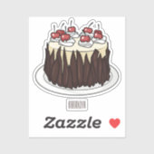 ブラックフォレストケーキ漫画イラストレーション シール (シート)