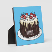 ブラックフォレストケーキ漫画イラストレーション フォトプラーク (正面)