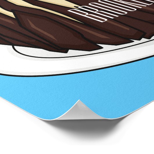 ブラックフォレストケーキ漫画イラストレーション ポスター (角)