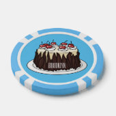 ブラックフォレストケーキ漫画イラストレーション ポーカーチップ (シングル)