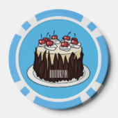 ブラックフォレストケーキ漫画イラストレーション ポーカーチップ (裏面)