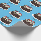 ブラックフォレストケーキ漫画イラストレーション ラッピングペーパー (角)