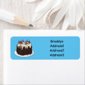 ブラックフォレストケーキ漫画イラストレーション ラベル (インサイチュ)