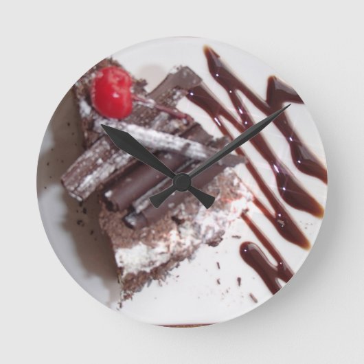 ブラックフォレストケーキ ラウンド壁時計 (正面)