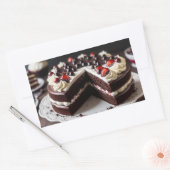 ブラックフォレストケーキ 長方形シール (封筒)