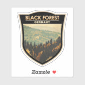 ブラックフォレストドイツトラベルアートヴィンテージ シール (シート)