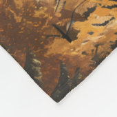 ブラックフォレストドイツトラベルアートヴィンテージ フリースブランケット (角)