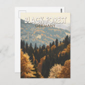 ブラックフォレストドイツトラベルアートヴィンテージ ポストカード (正面/裏面)