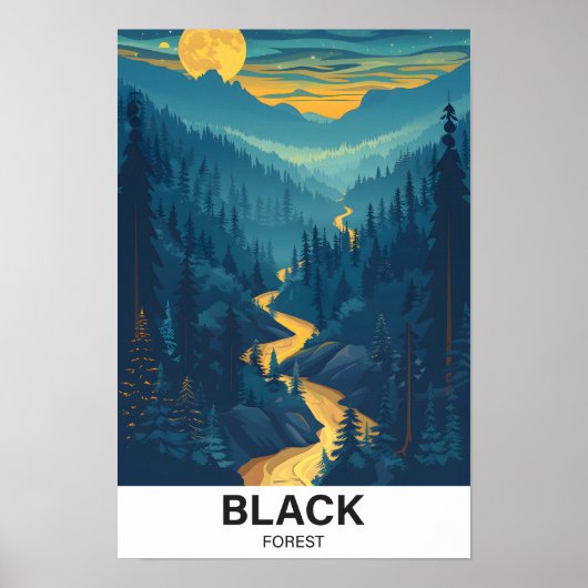 ブラックフォレストバーデンヴュルテンベルグドイツトラベル ポスター (正面)