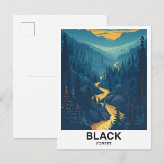 ブラックフォレストバーデンヴュルテンベルグドイツトラベル ポストカード (正面/裏面)