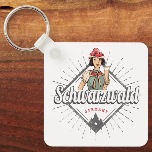 ブラックフォレストバーデンヴュルテンベルグドイツヴィンテージ キーホルダー (正面)