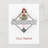 ブラックフォレストバーデンヴュルテンベルグドイツヴィンテージ シーズンポストカード (正面)