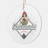 ブラックフォレストバーデンヴュルテンベルグドイツヴィンテージ セラミックオーナメント (左)