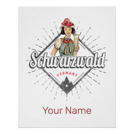 ブラックフォレストバーデンヴュルテンベルグドイツヴィンテージ ポスター