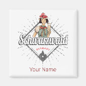 ブラックフォレストバーデンヴュルテンベルグドイツヴィンテージ マグネット (正面)