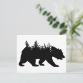 ブラックフォレストベアシルエット ポストカード (スタンド正面)
