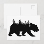 ブラックフォレストベアシルエット ポストカード (正面/裏面)