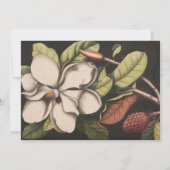 ブラックフォレストロマンティックマグノリアの結婚式招待状 招待状 (裏面)