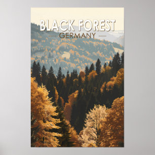 ブラックフォレスト ドイツ 旅行 アート ヴィンテージ ポスター