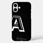ブラックフォンケース - 名前入り Case-Mate iPhoneケース (裏面)
