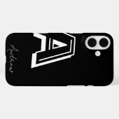 ブラックフォンケース - 名前入り Case-Mate iPhoneケース (裏面 (横))