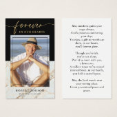 ブラックフォーエバーインズハート記念祈りの言葉カード (正面&裏面)