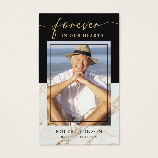 ブラックフォーエバーインズハート記念祈りの言葉カード (正面)