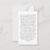 ブラックフォーエバーハートメモリアルカード ノートカード (裏面)