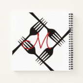 ブラックフォークの個人料理本レシピ帳 ノートブック (裏面)