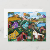 ブラックフォークアート失ったヒツバイロリエバレット葉書 ポストカード (正面/裏面)