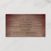 ブラックフォークスシェフケーターレストラン 名刺 (裏面)