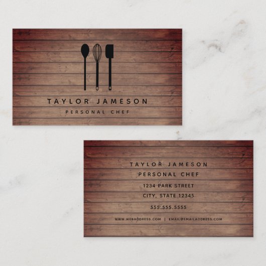 ブラックフォークスシェフケーターレストラン 名刺 (正面/裏面)