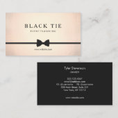 ブラックフォーマルタイイベントプランナー金ゴールド（なし） 名刺 (正面/裏面)