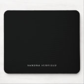 ブラックフォーマルパーソナライズされたシンプル マウスパッド (正面)