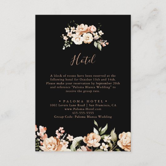 ブラックフォーマルフローラ エンクロージャーカード (正面)