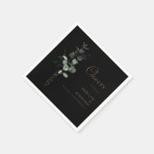 ブラックフォーマルユミニマルーカリ応援結婚ズ スタンダードカクテルナプキン (角)