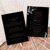 ブラックフォーマルユミニマルーカリ結婚の旅程 招待状