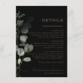 ブラックフォーマルユミニマルーカリ結婚の詳細 エンクロージャーカード (正面)