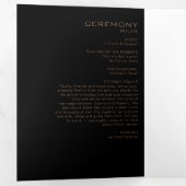 ブラックフォーマル三ミニマル折結婚式 プログラム (内部最初)