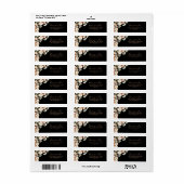 ブラックフォーマル王室のフローラ差出人住所ラベル ラベル (フルシート)