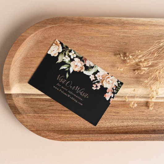 ブラックフォーマル王室のフローラ結婚のウェブサイト エンクロージャーカード