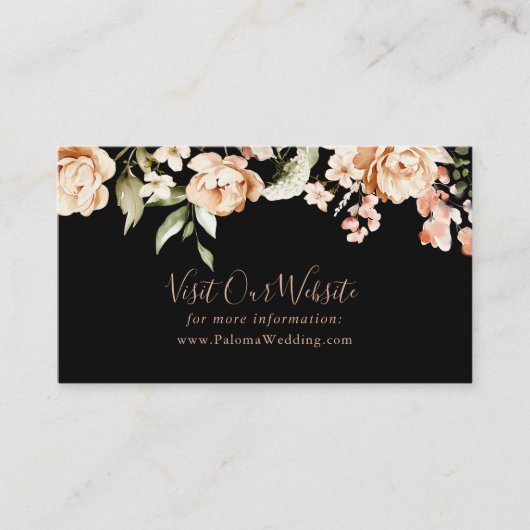 ブラックフォーマル王室のフローラ結婚のウェブサイト エンクロージャーカード (正面)