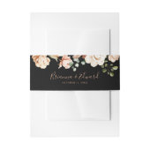 ブラックフォーマル王室のフローラ結婚式招待状 招待状ベリーバンド (正面例)